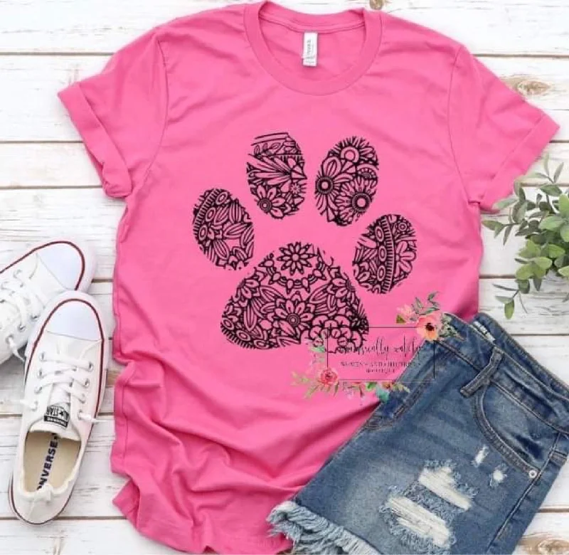 Floral Paw Print