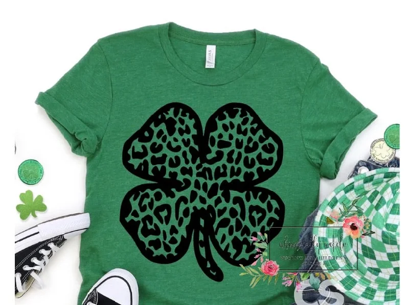 Leopard clover tee