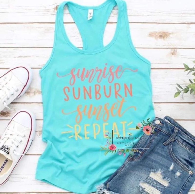 Sunrise sunburn sunset repeat (tank)