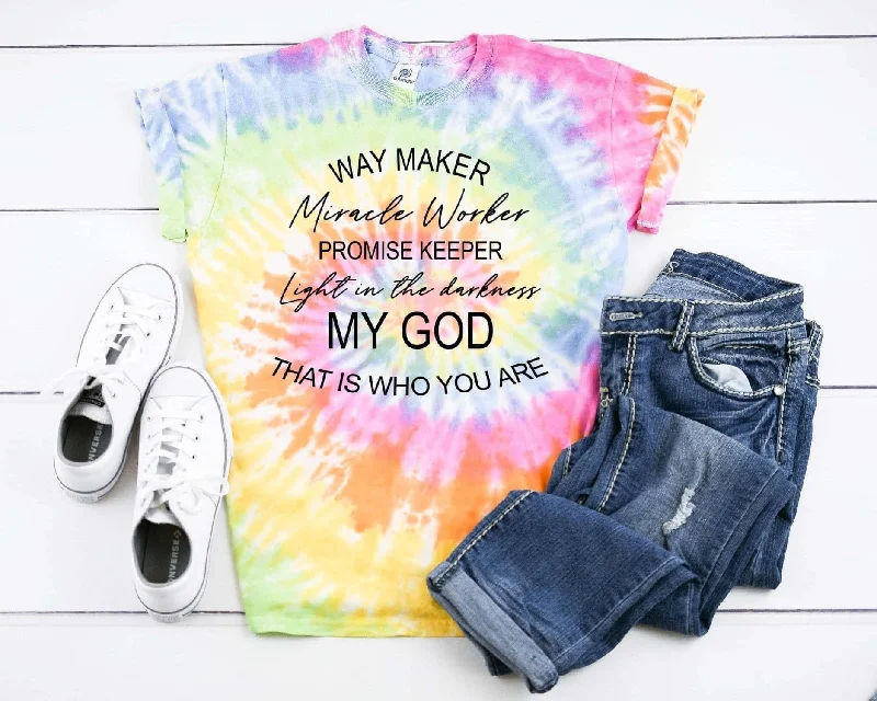 Tie dye Way maker miracle worker