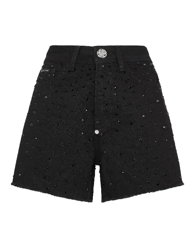 Denim Hot Pants Crystal Rain