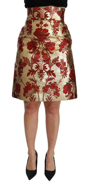 Dolce & Gabbana Opulent  Floral Jacquard Women's Skirt