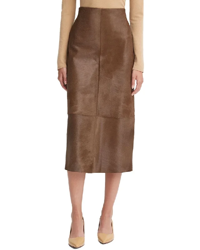 Vince Pony Hair Straight Skirt