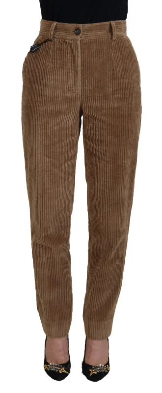 Dolce & Gabbana Elegant  Corduroy Pants for Sophisticated Women's Style