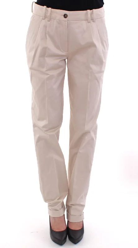 Dolce & Gabbana Elegant  Regular Fit Cotton Women's Pants