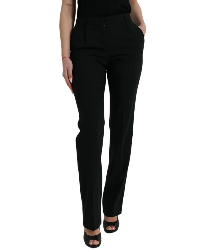 Dolce & Gabbana Elegant Tape Wool Women's Trousers