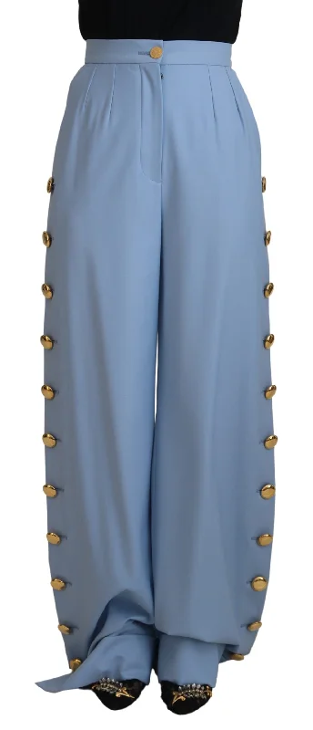 Dolce & Gabbana Elegant  Wool-Silk Blend Women's Pants