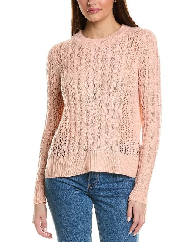 Autumn Cashmere Pointelle & Cable Cashmere Sweater