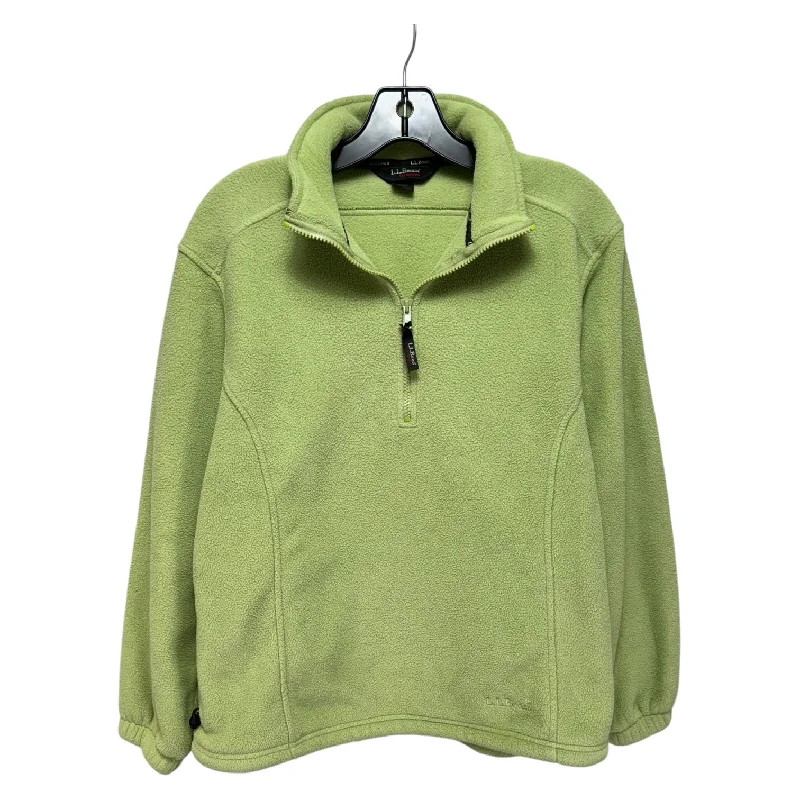 Quarter Zip Jacket Fleece By L.l. Bean In Green, Size: S