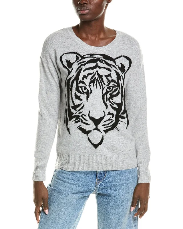 QUINN Tiger Intarsia Cashmere Sweater