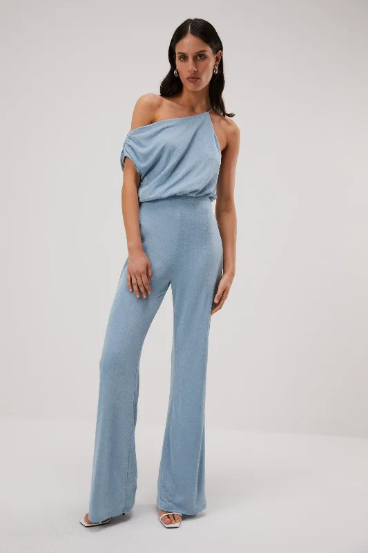 Misha Emer Slinky Jersey Jumpsuit - Sterling Blue