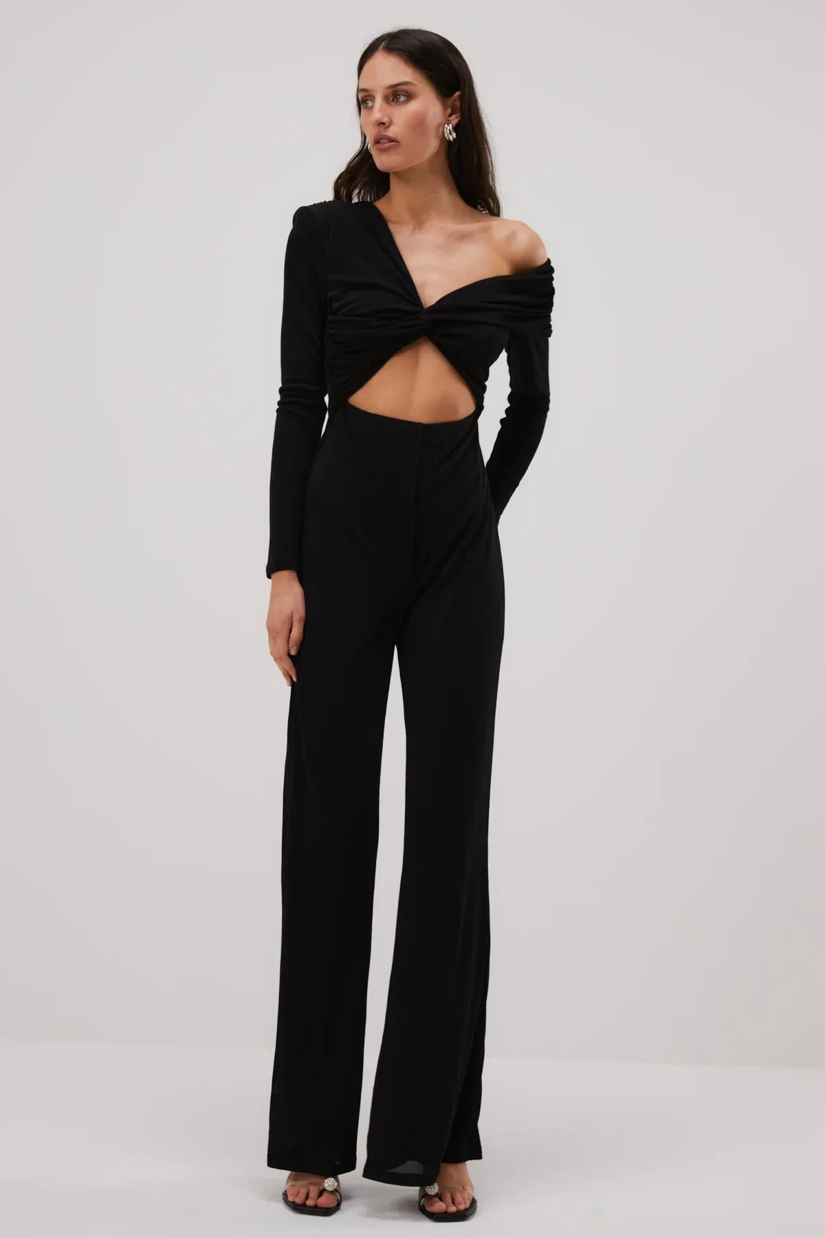 Misha Gyda Slinky Jersey Jumpsuit - Black