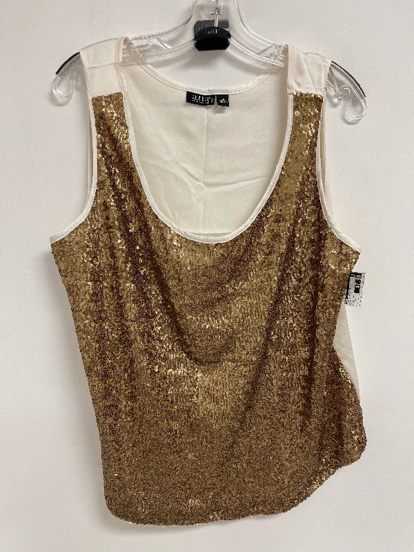 Top Sleeveless By Ana In Gold, Size: 1x