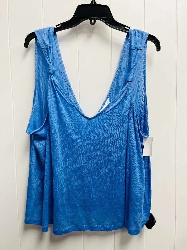 Top Sleeveless By H&m In Blue, Size: Xxl