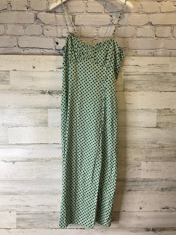 Green Dress Casual Midi Zara, Size L