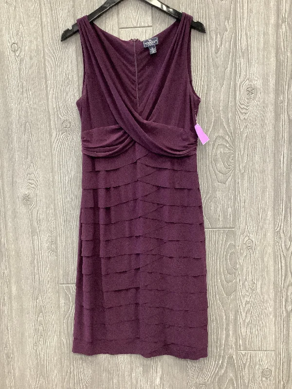 Purple Dress Casual Midi American Living, Size L