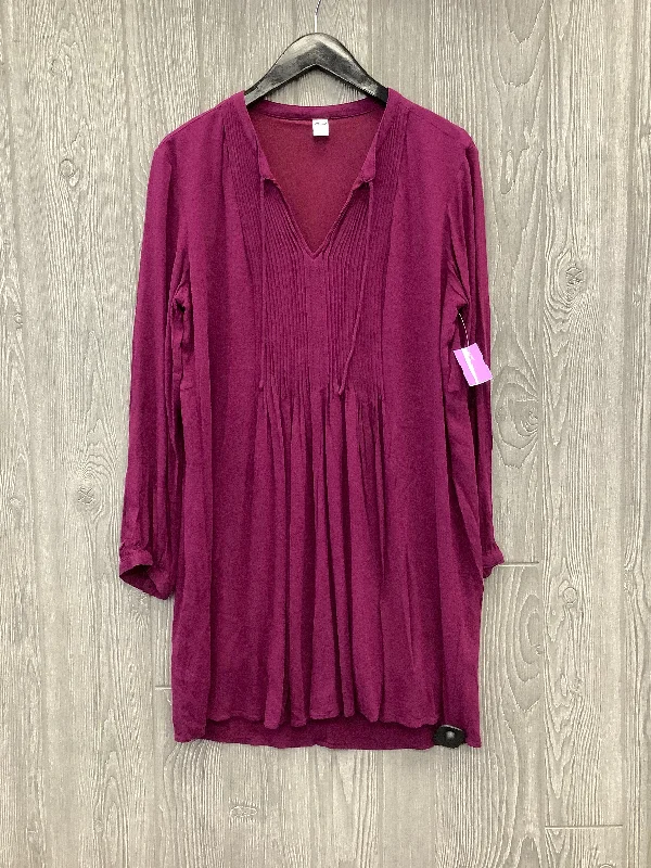 Purple Dress Casual Midi Old Navy, Size L