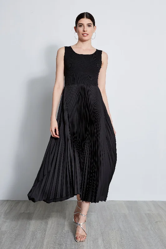 Pleated Midi Dress