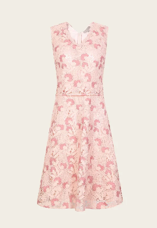 Pink Lace Cocktail Dress