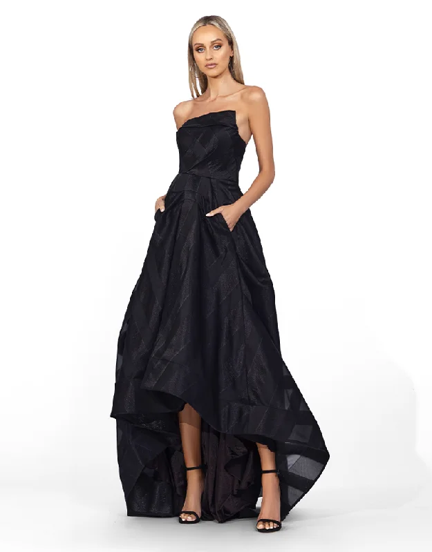 VOGUE HI LOW STRAPLESS BALLGOWN B56D44HL1