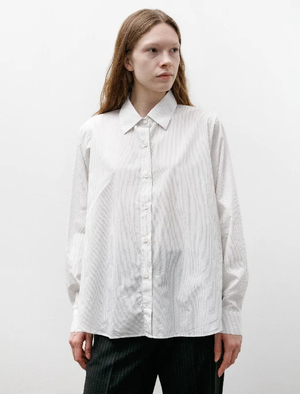 Application Shirt White Mini Stripe