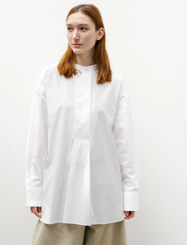 Frink Half Placket Shirt White