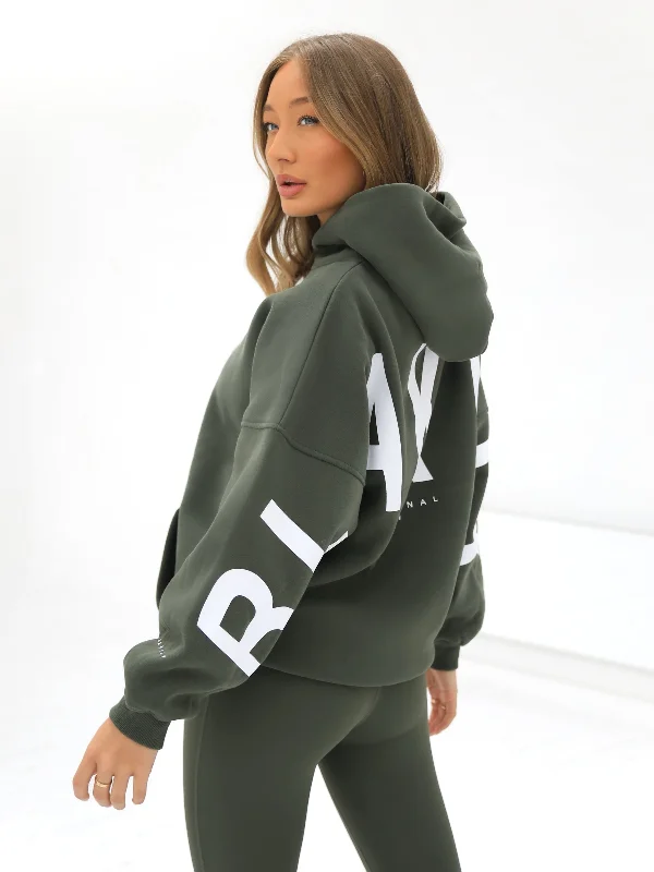 Isabel Oversized Hoodie - Khaki Green